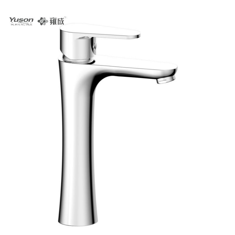 3377-31 Miscelatore monocomando per lavabo alto acqua calda e fredda da piano in ottone Faucet